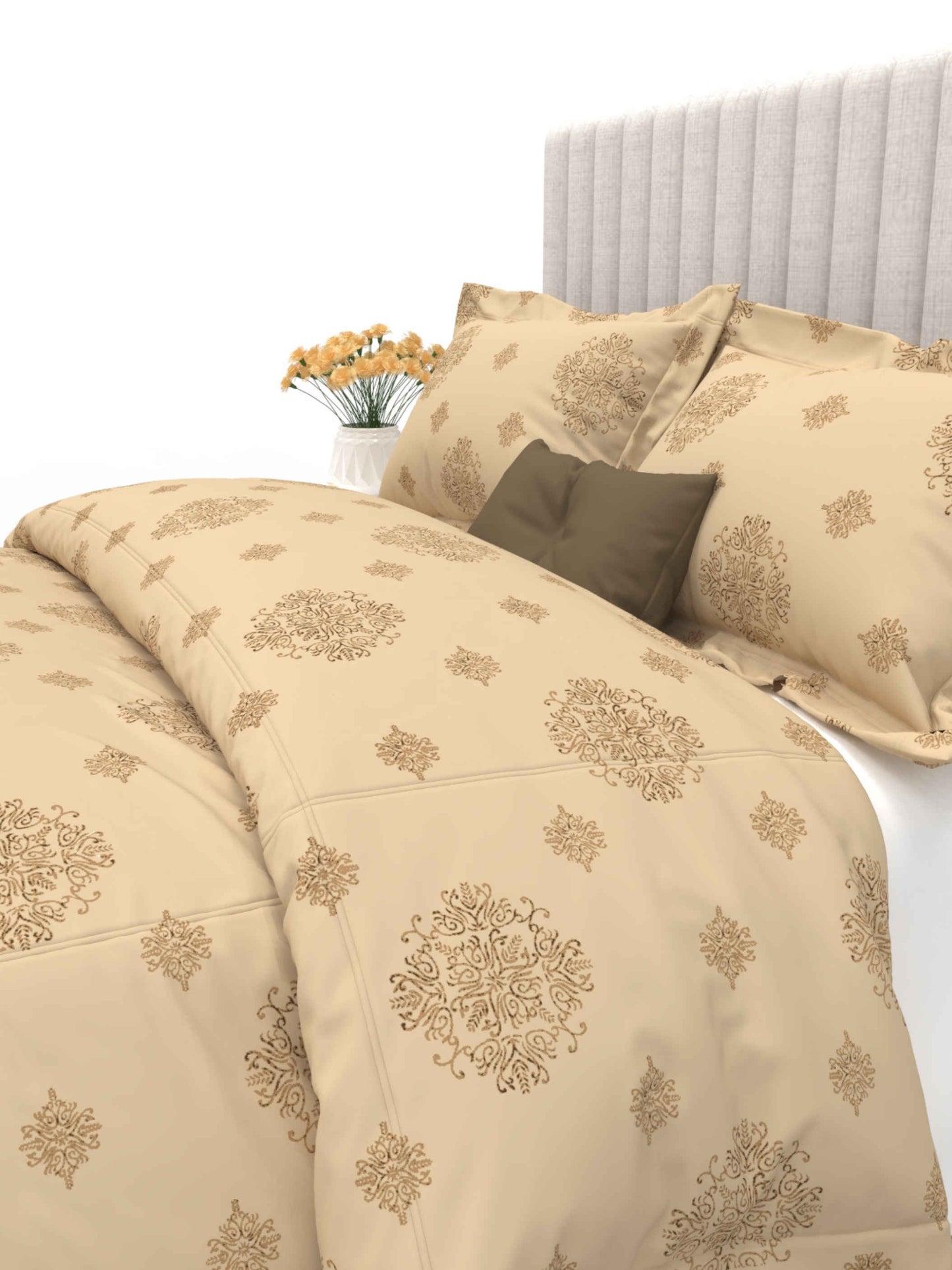 Primrose King Size 600TC Luxury Satin Bedsheet Set - [Insert Design Name]