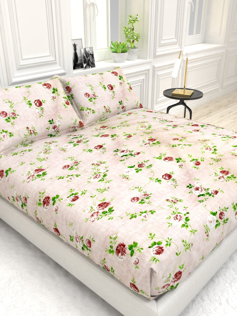 Georgia Double Size Satin Twill Bedsheet Set - Blush Pink