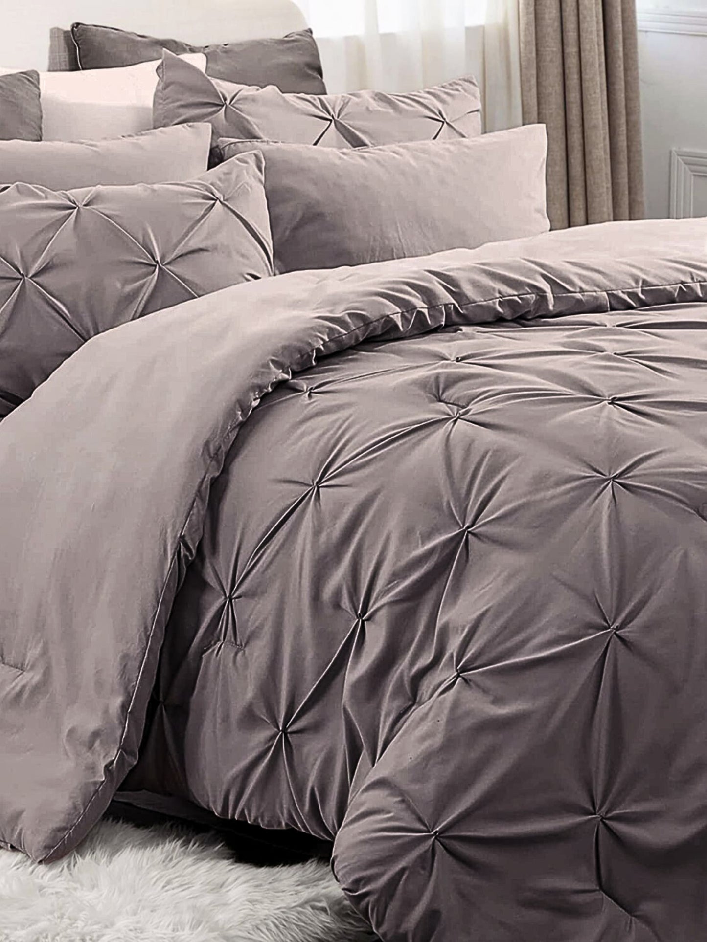 Marquis Pinch Pleat Comforter With Pillow Cover/s