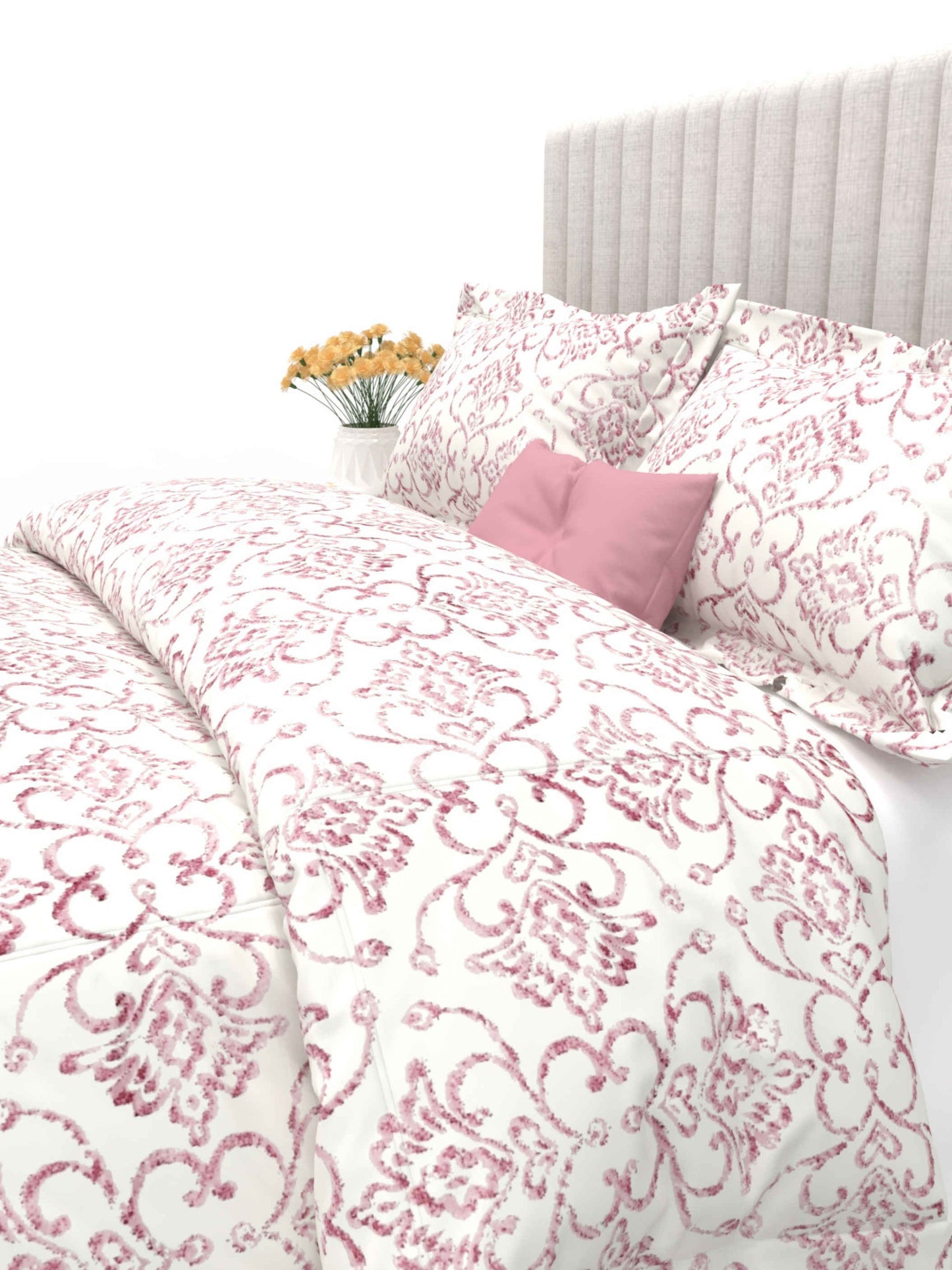 Primrose King Size 600TC Luxury Satin Bedsheet Set - [Insert Design Name]