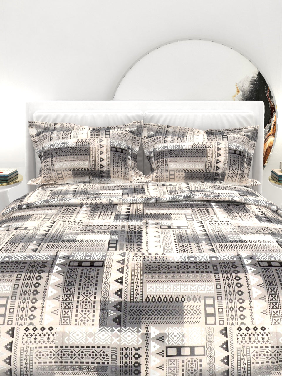 Georgia Double Size Satin Twill Bedsheet Set - Gray