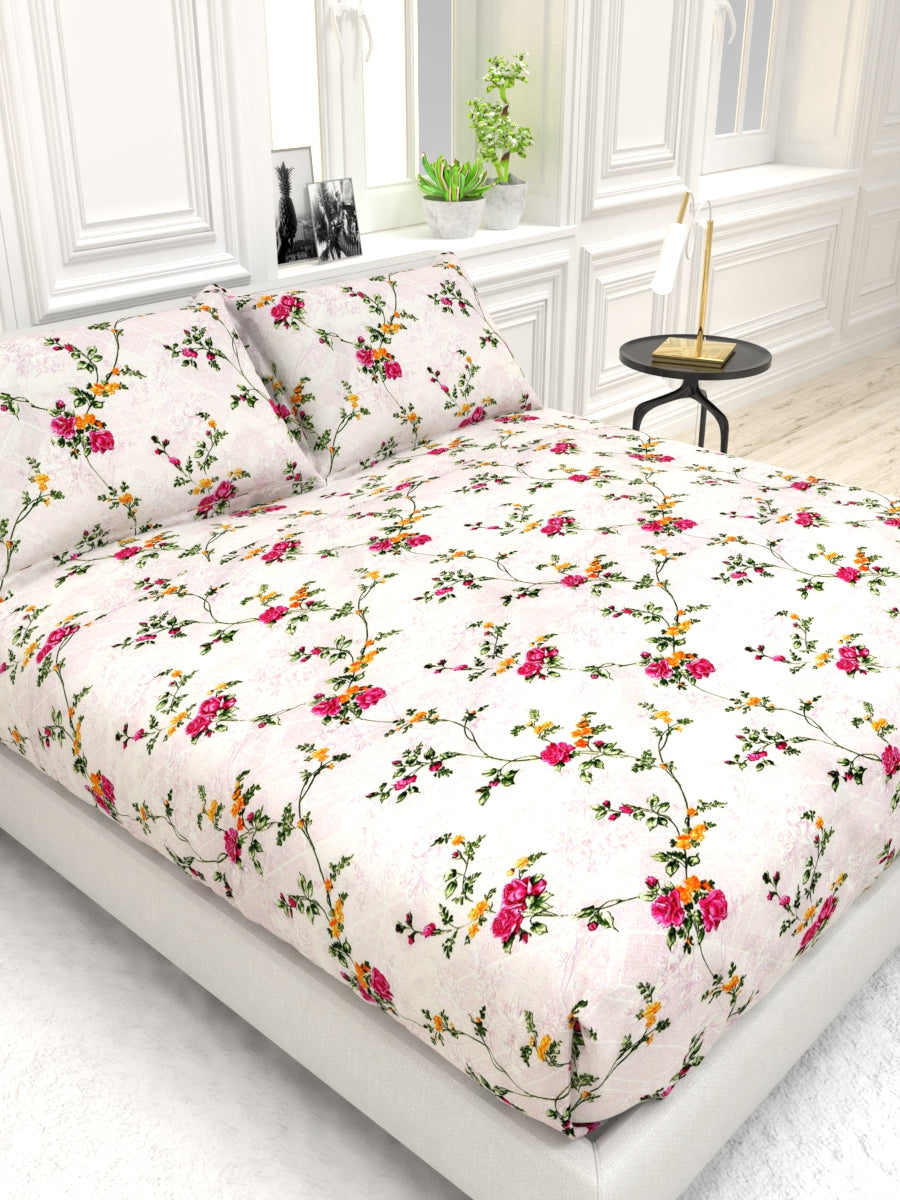 Georgia Double Size Satin Twill Bedsheet Set - Powder Pink