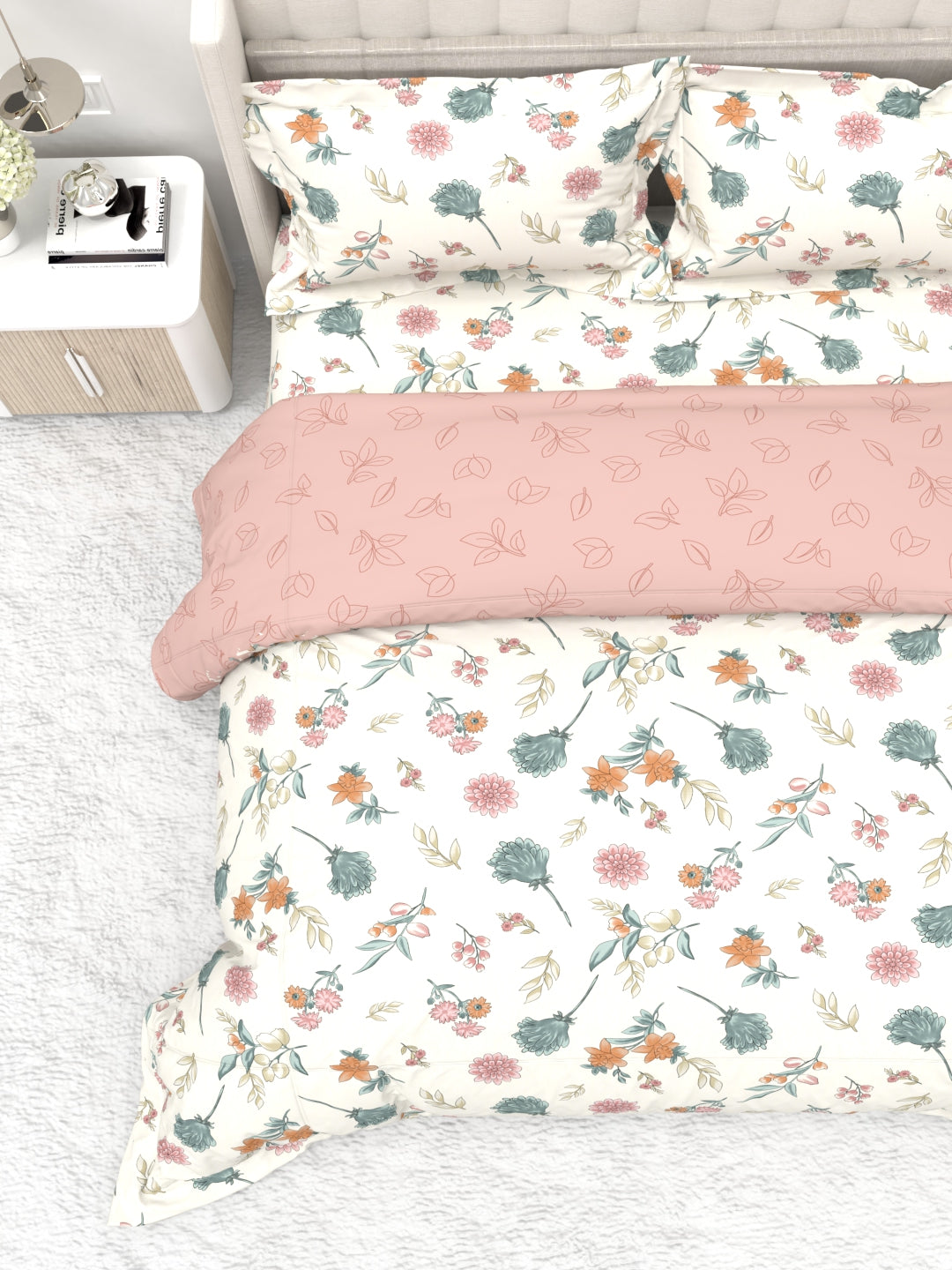 Shelton Combo of King Size Comforter with Bedsheet Set