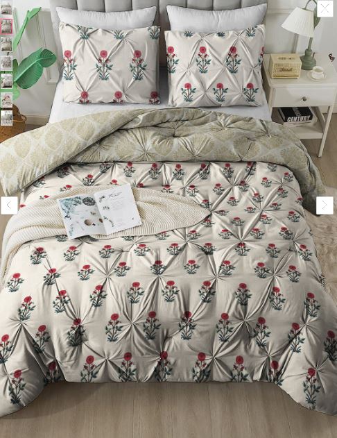 Hannah Pinch Pleat Comforter With Pillow Cover/s