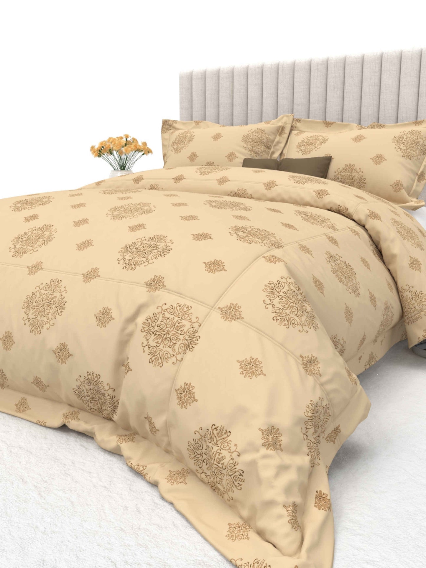 Primrose King Size 600TC Luxury Satin Bedsheet Set - [Insert Design Name]