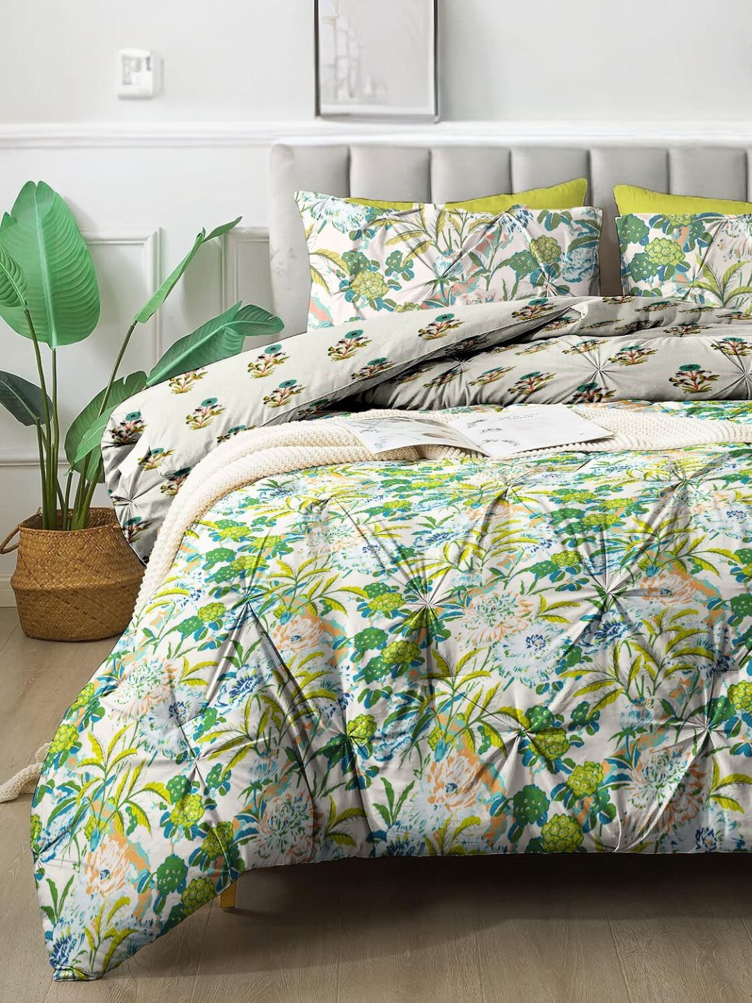 Hannah Pinch Pleat Comforter With Pillow Cover/s