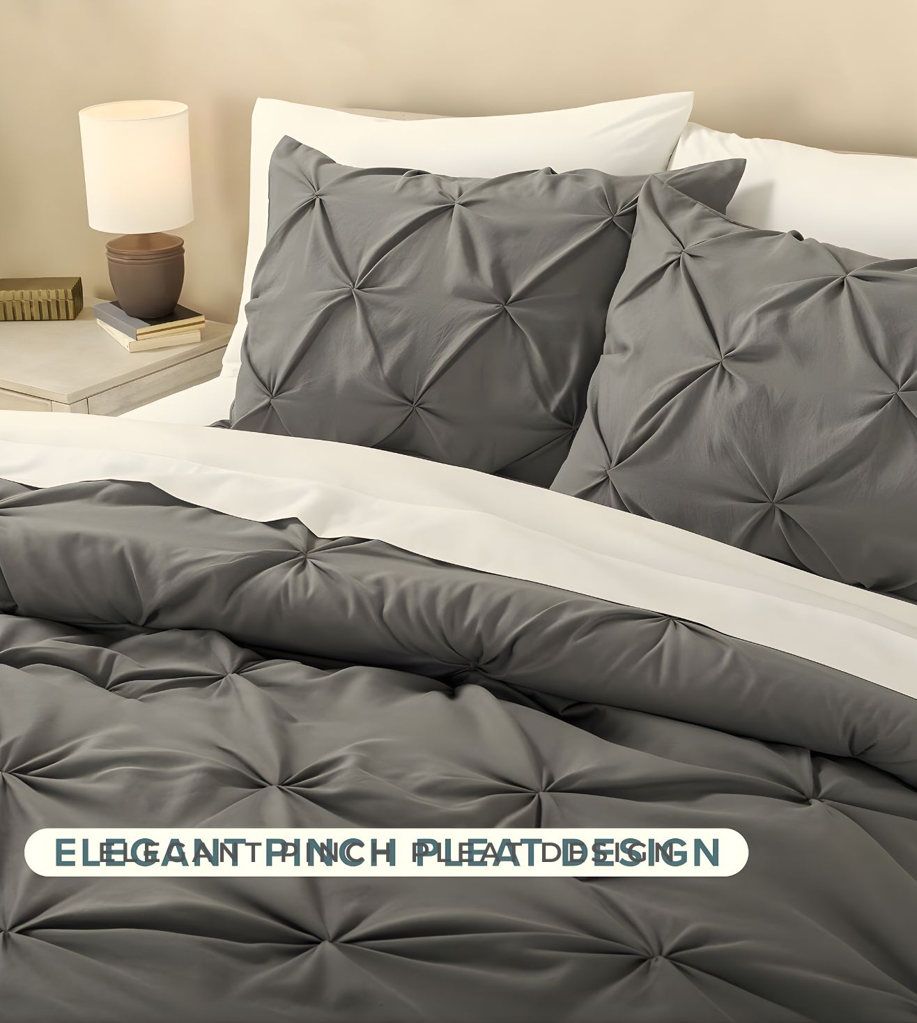 Marquis Pinch Pleat Comforter With Pillow Cover/s