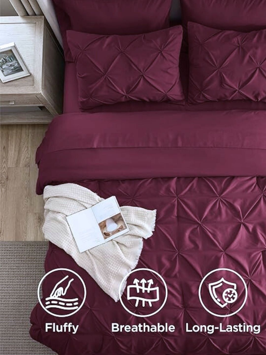 Marquis Pinch Pleat Comforter With Pillow Cover/s