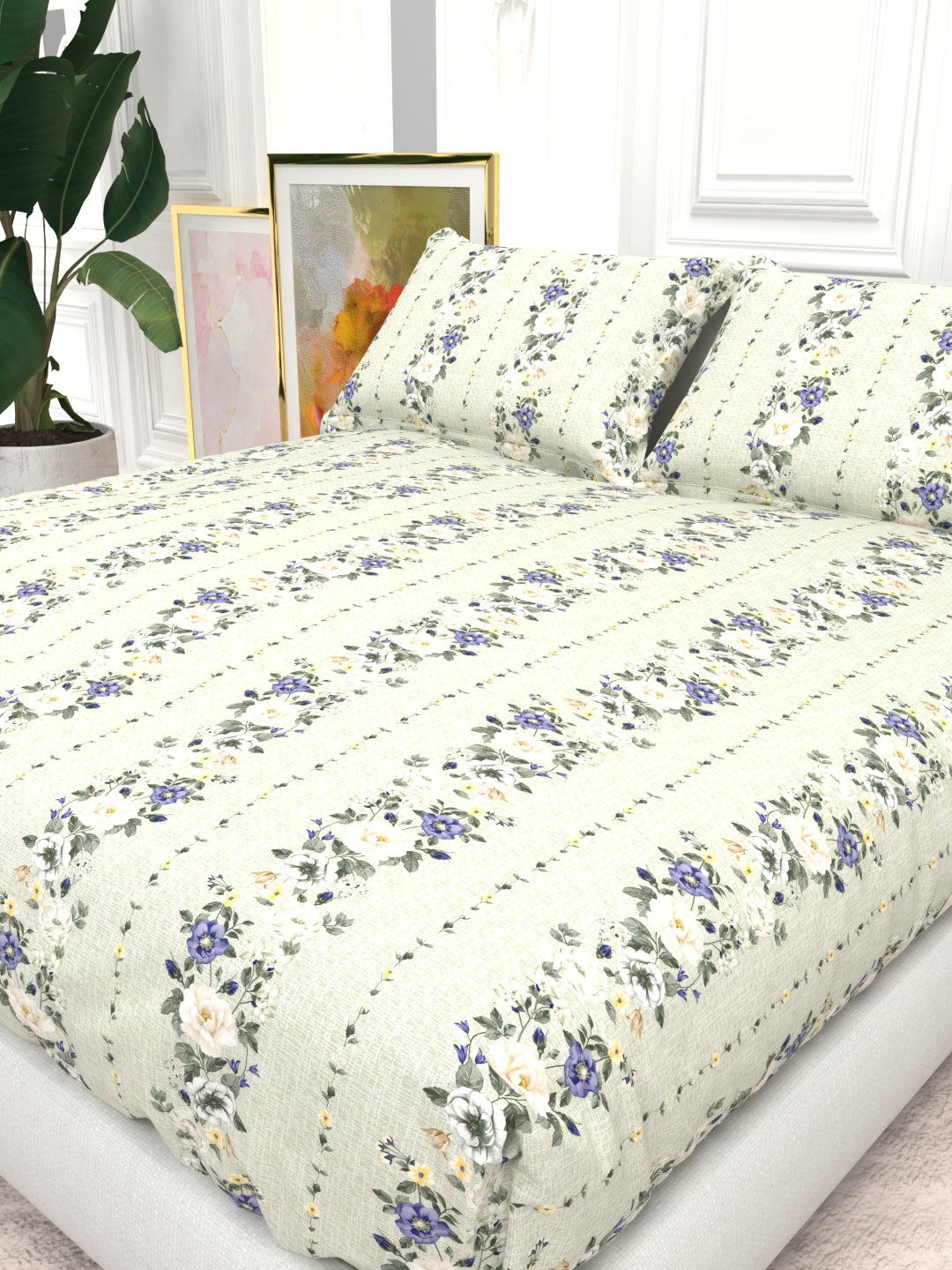 Cider Double Bed Micro-Cotton Sheet Set - Sage Green