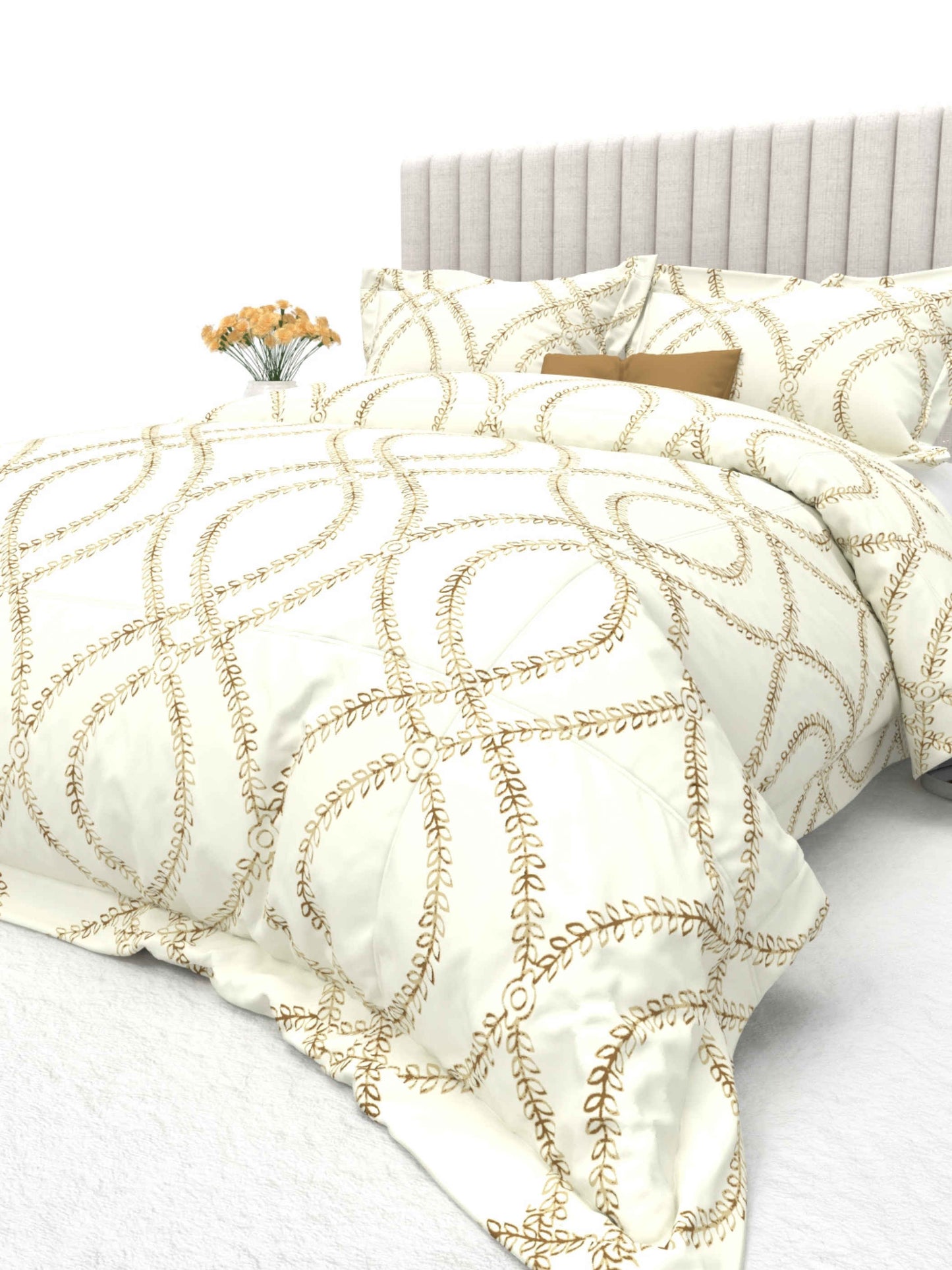 Primrose King Size 600TC Luxury Satin Bedsheet Set - [Insert Design Name]