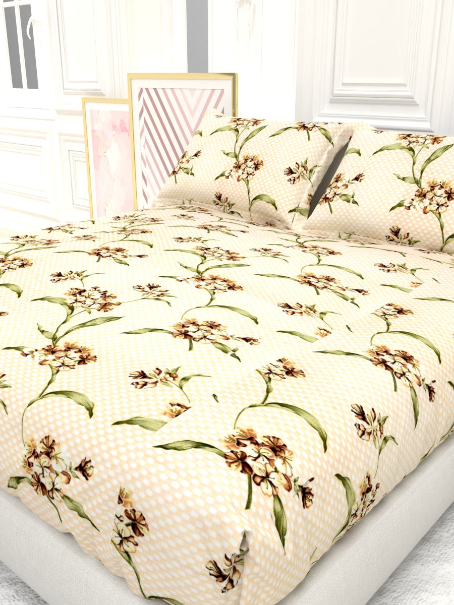 Georgia Double Size Satin Twill Bedsheet Set - Soft Peach
