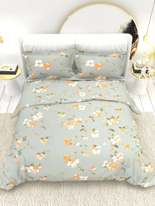 Clay Double Bed Pure Cotton Sheet Set - Gray