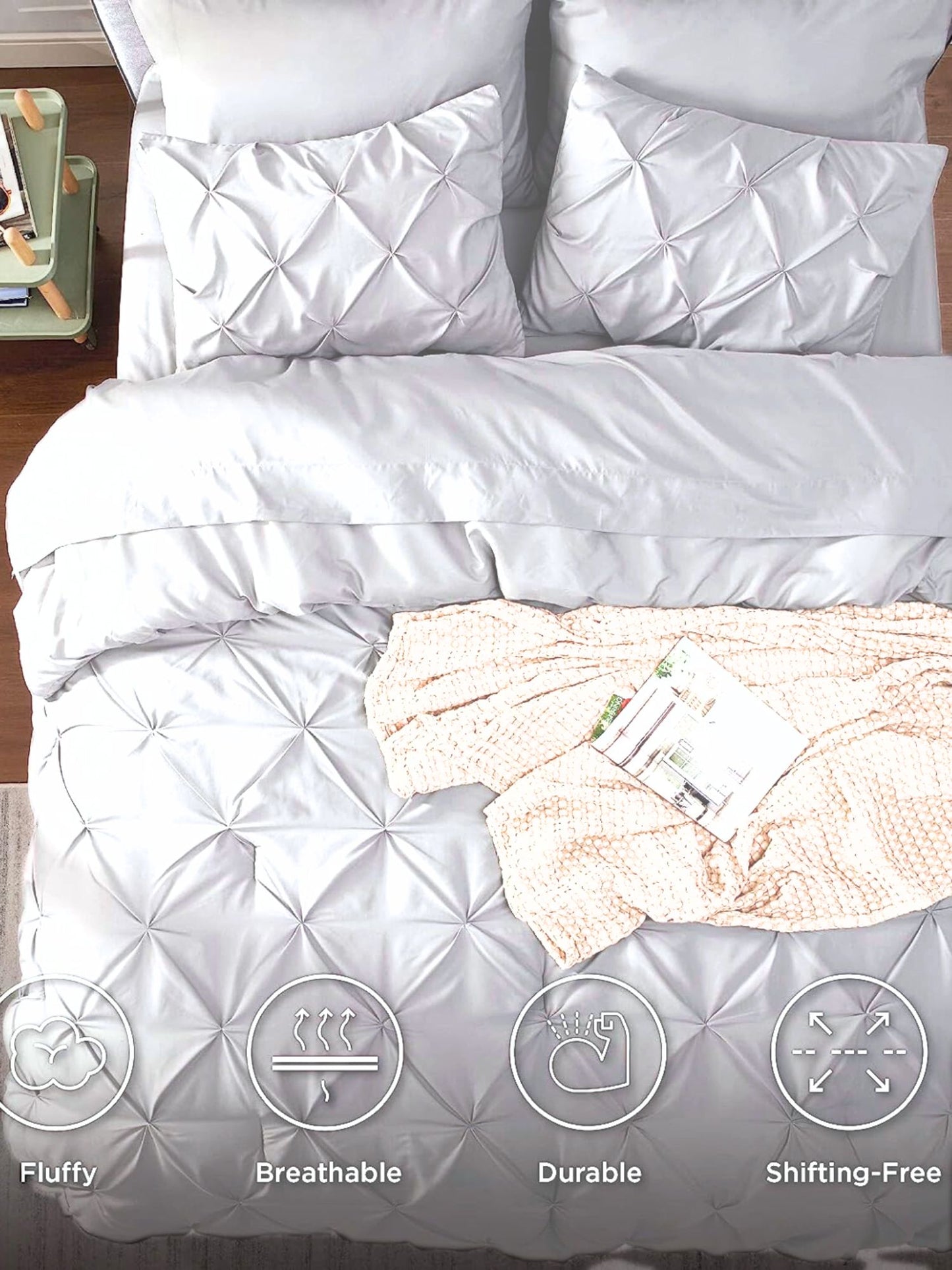 Marquis Pinch Pleat Comforter With Pillow Cover/s
