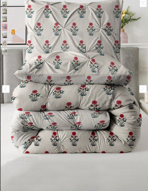 Hannah Pinch Pleat Comforter With Pillow Cover/s