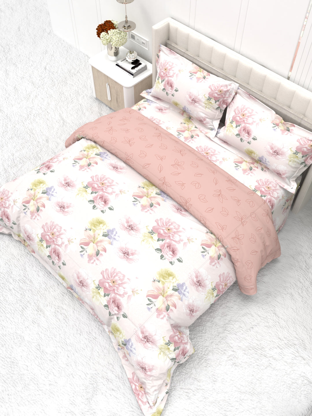 Shelton Combo of King Size Comforter with Bedsheet Set