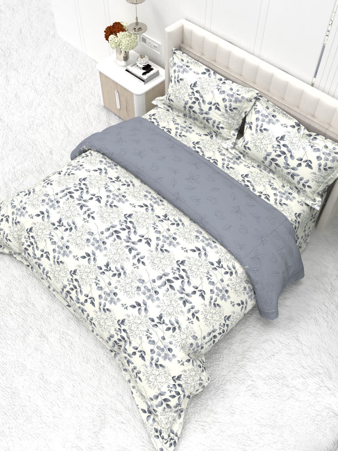 Shelton Combo of King Size Comforter with Bedsheet Set