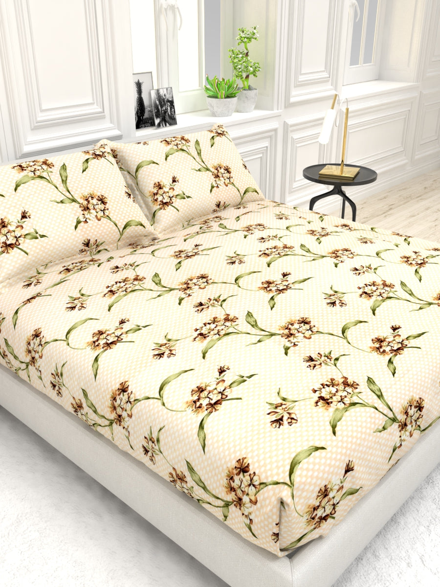 Georgia Double Size Satin Twill Bedsheet Set - Soft Peach