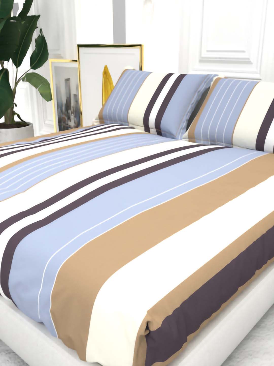 Cider Double Bed Micro-Cotton Sheet Set - Beige Brown