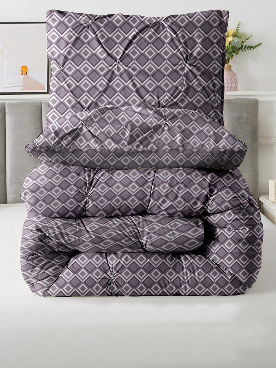 Hannah Pinch Pleat Comforter With Pillow Cover/s