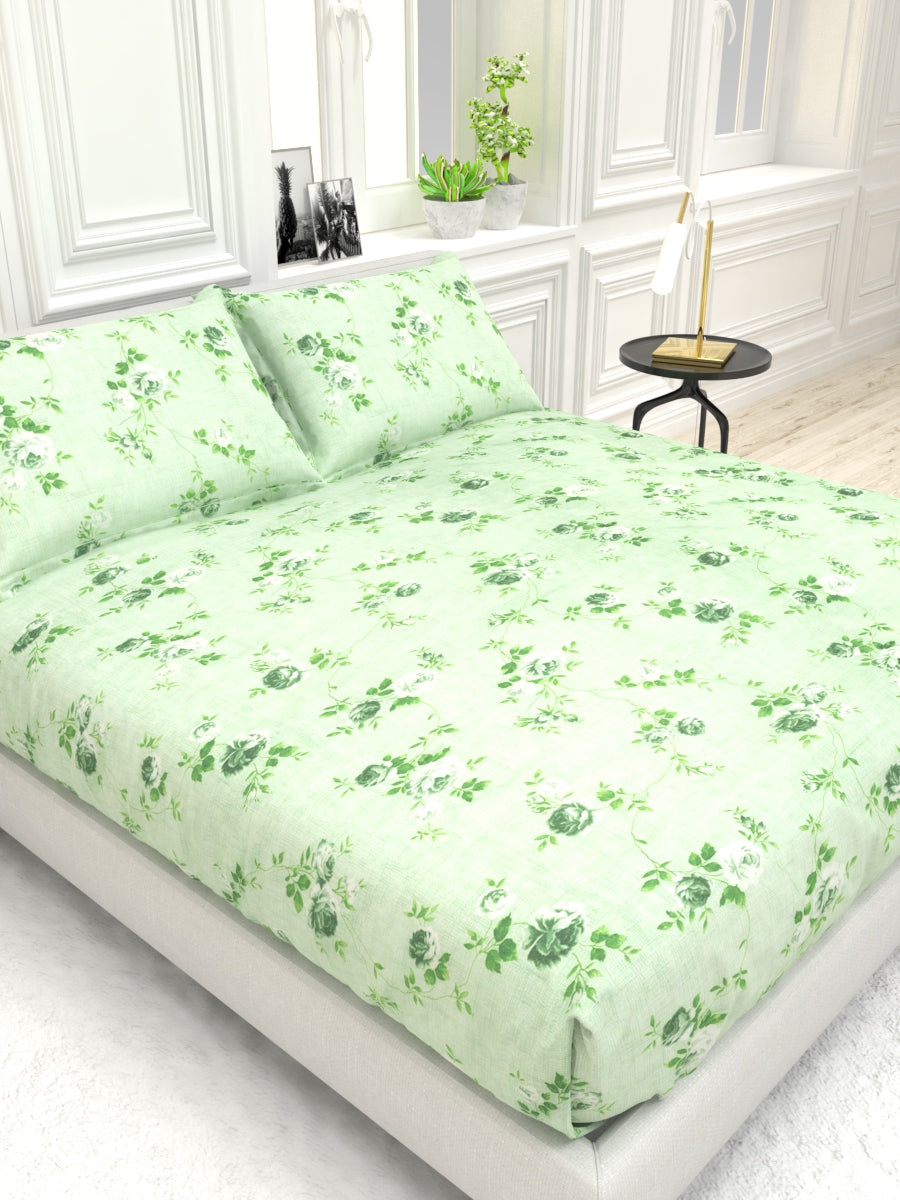 Georgia Double Size Satin Twill Bedsheet Set - Pistachio
