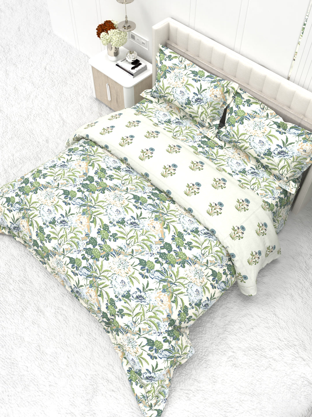 Shelton Combo of King Size Comforter with Bedsheet Set