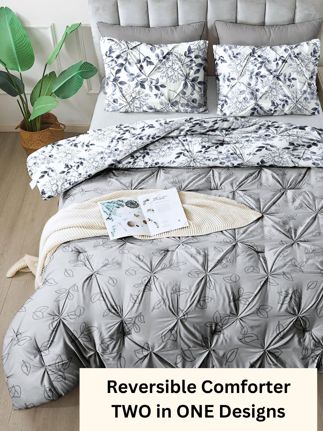 Hannah Pinch Pleat Comforter With Pillow Cover/s