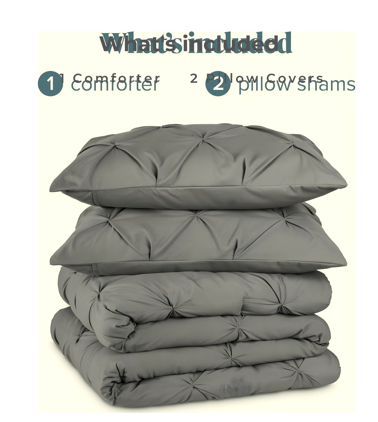 Marquis Pinch Pleat Comforter With Pillow Cover/s