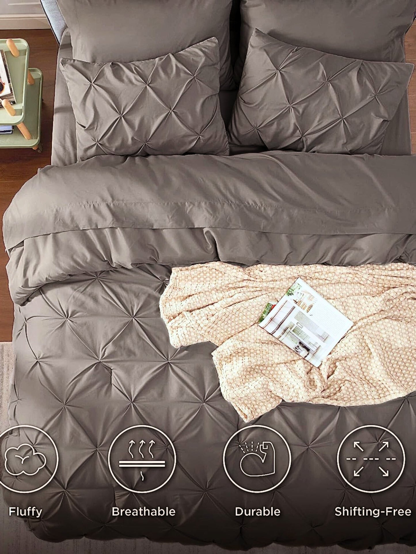 Marquis Pinch Pleat Comforter With Pillow Cover/s