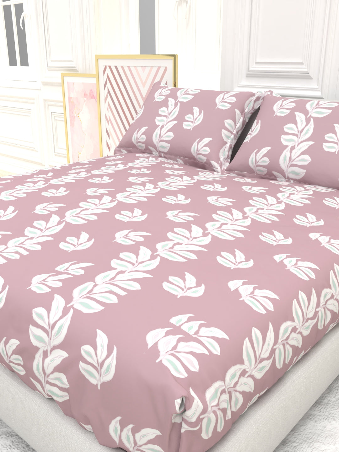 Orchid King Size Percale Bedsheet Set - Blush Pink