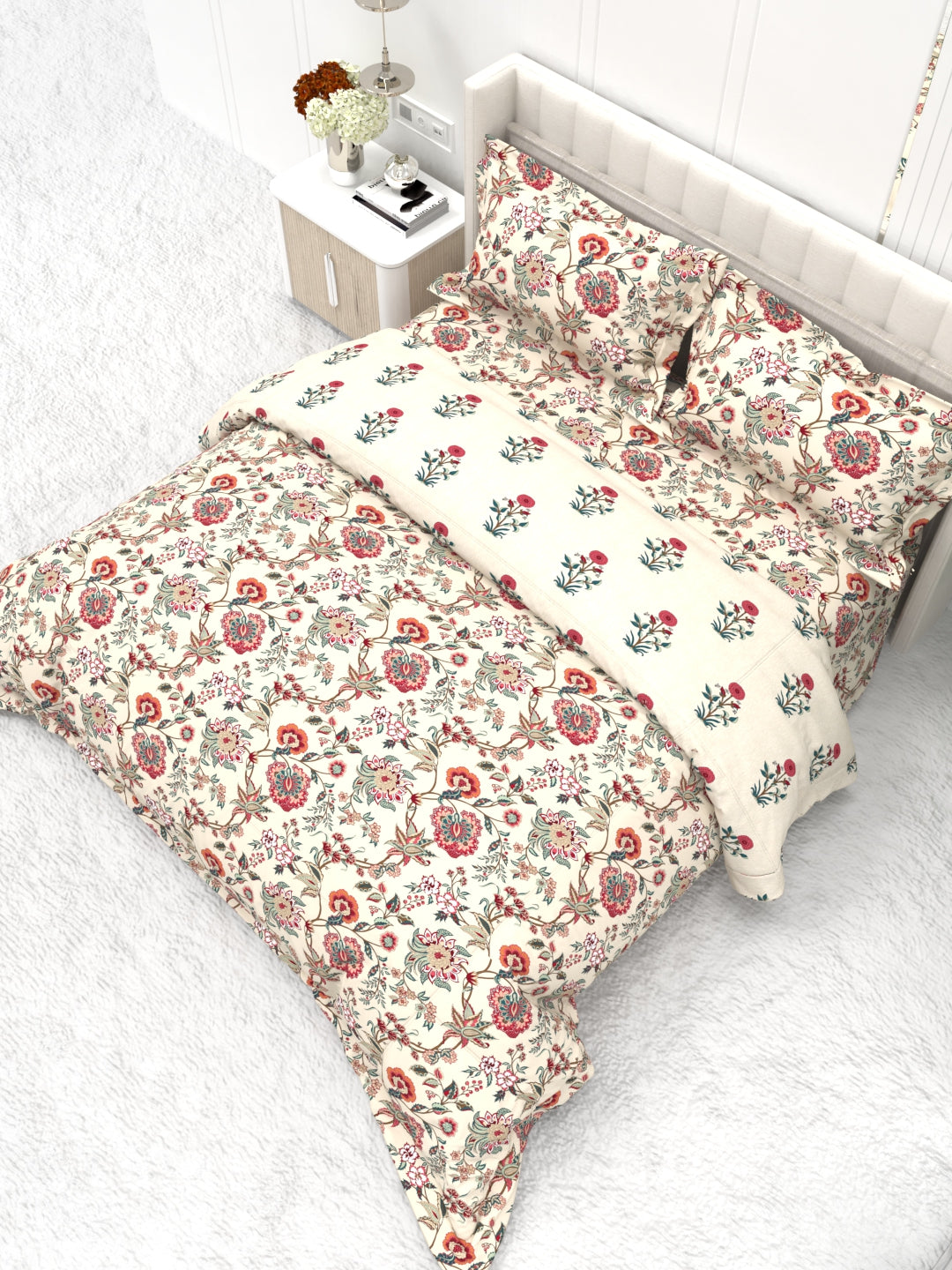 Shelton Combo of King Size Comforter with Bedsheet Set