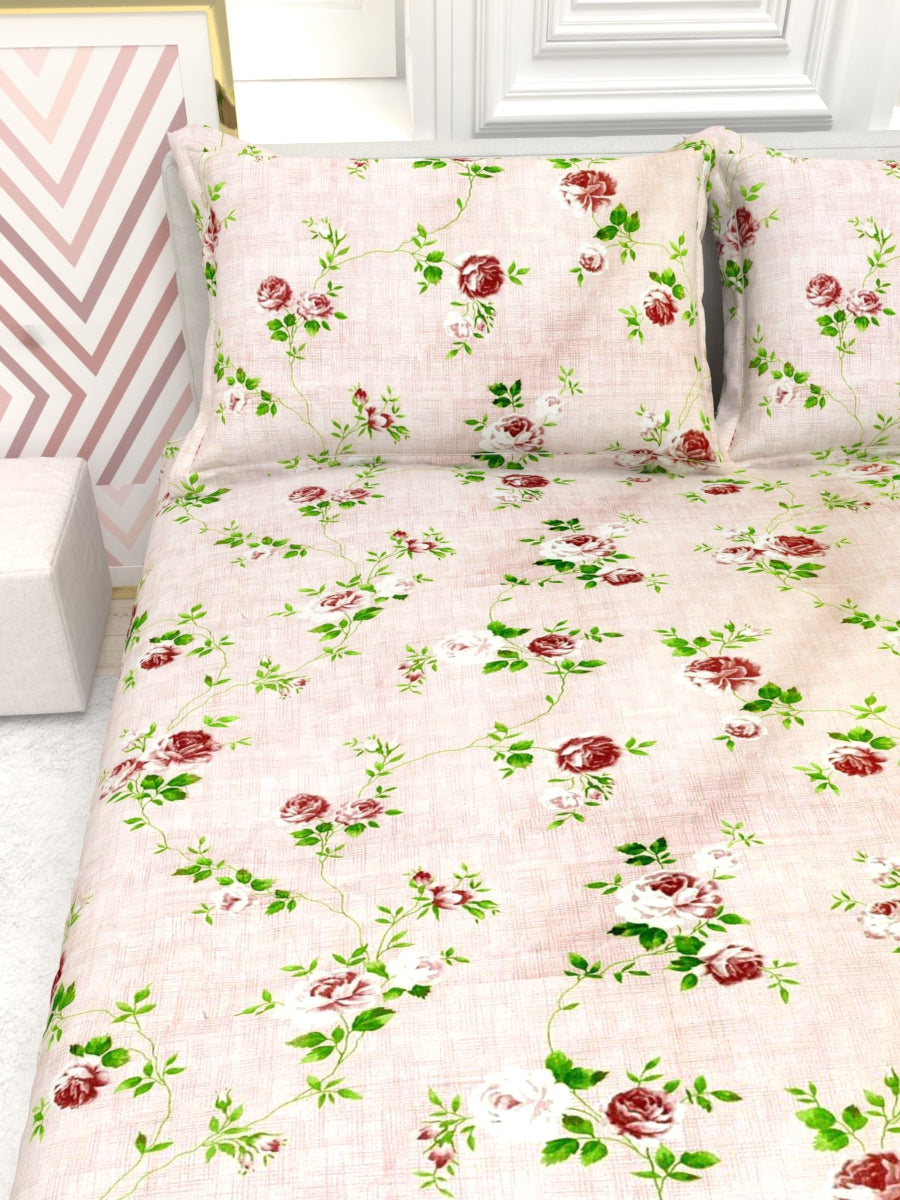 Georgia Double Size Satin Twill Bedsheet Set - Blush Pink