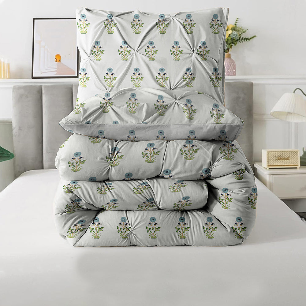 Hannah Pinch Pleat Comforter With Pillow Cover/s