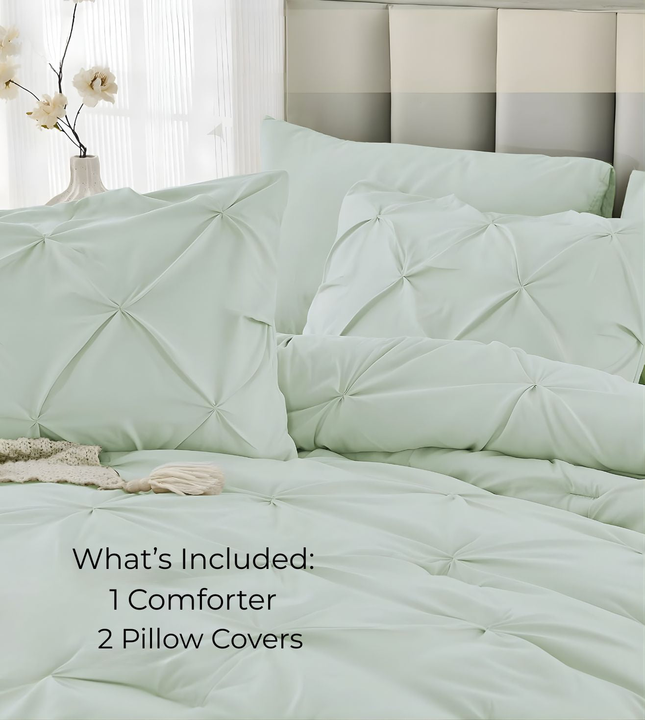 Marquis Pinch Pleat Comforter With Pillow Cover/s