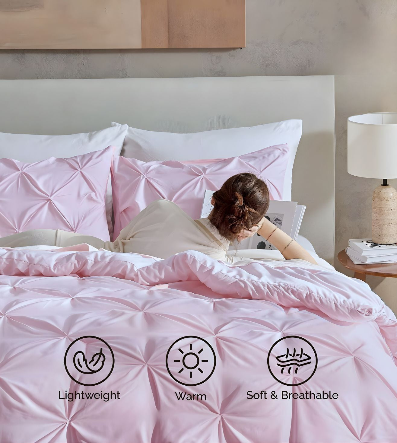 Marquis Pinch Pleat Comforter With Pillow Cover/s
