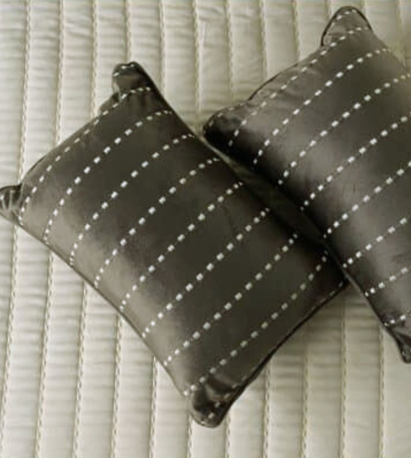 Luna 5-Piece Quilted & Embroidered Bedcover Ensemble - Ivory