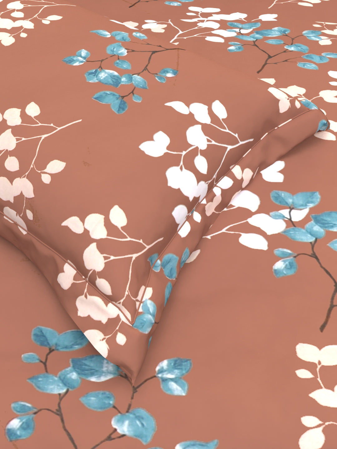 Clay Double Bed Pure Cotton Sheet Set - Rose Brown