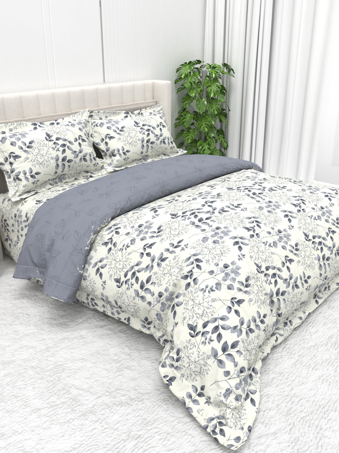 Shelton Combo of King Size Comforter with Bedsheet Set