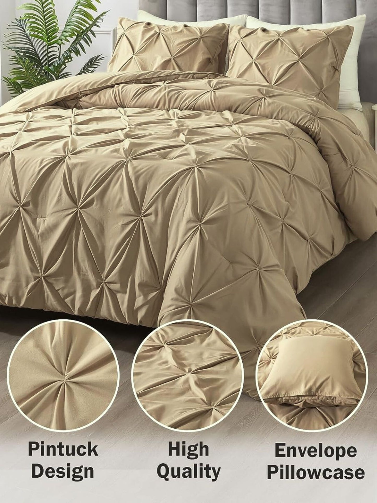 Marquis Pinch Pleat Comforter With Pillow Cover/s