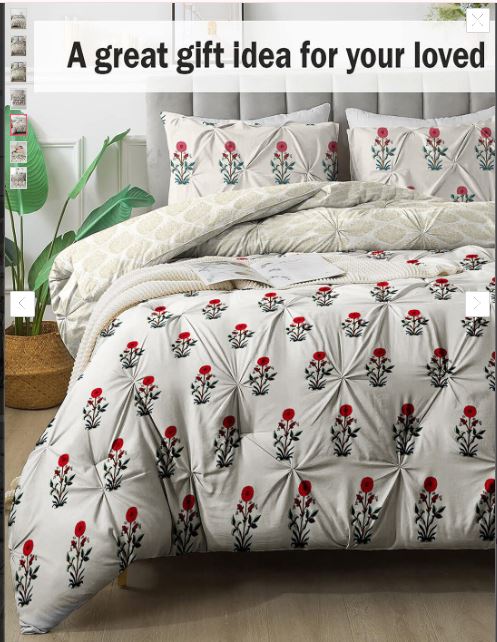 Hannah Pinch Pleat Comforter With Pillow Cover/s