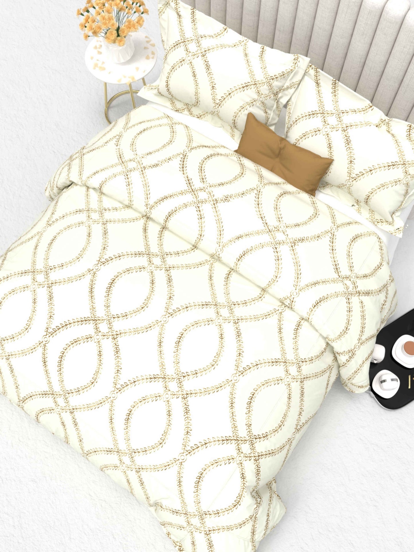 Primrose King Size 600TC Luxury Satin Bedsheet Set - [Insert Design Name]