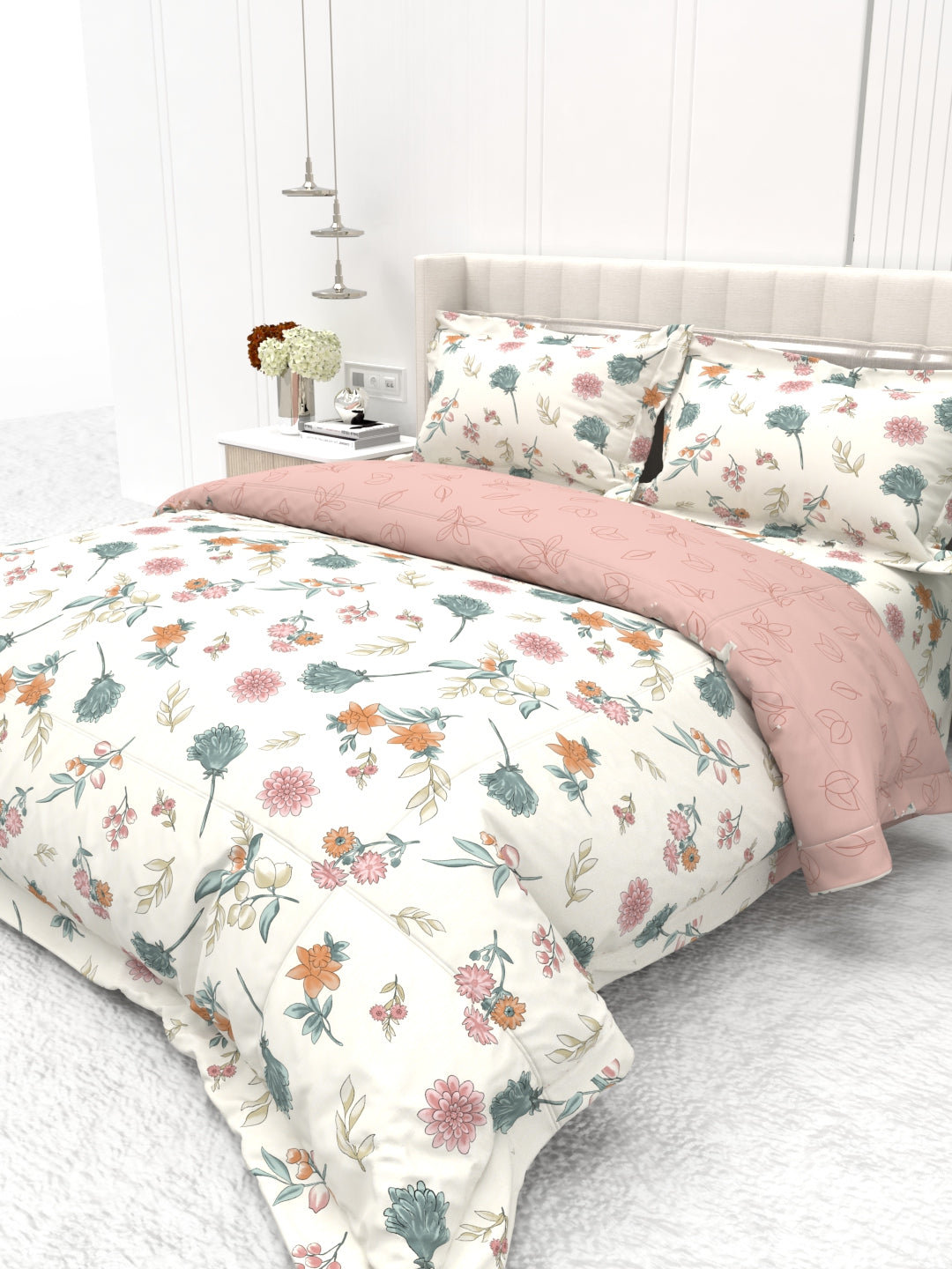 Shelton Combo of King Size Comforter with Bedsheet Set