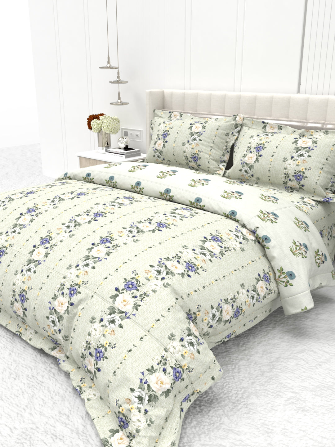 Shelton Combo of King Size Comforter with Bedsheet Set