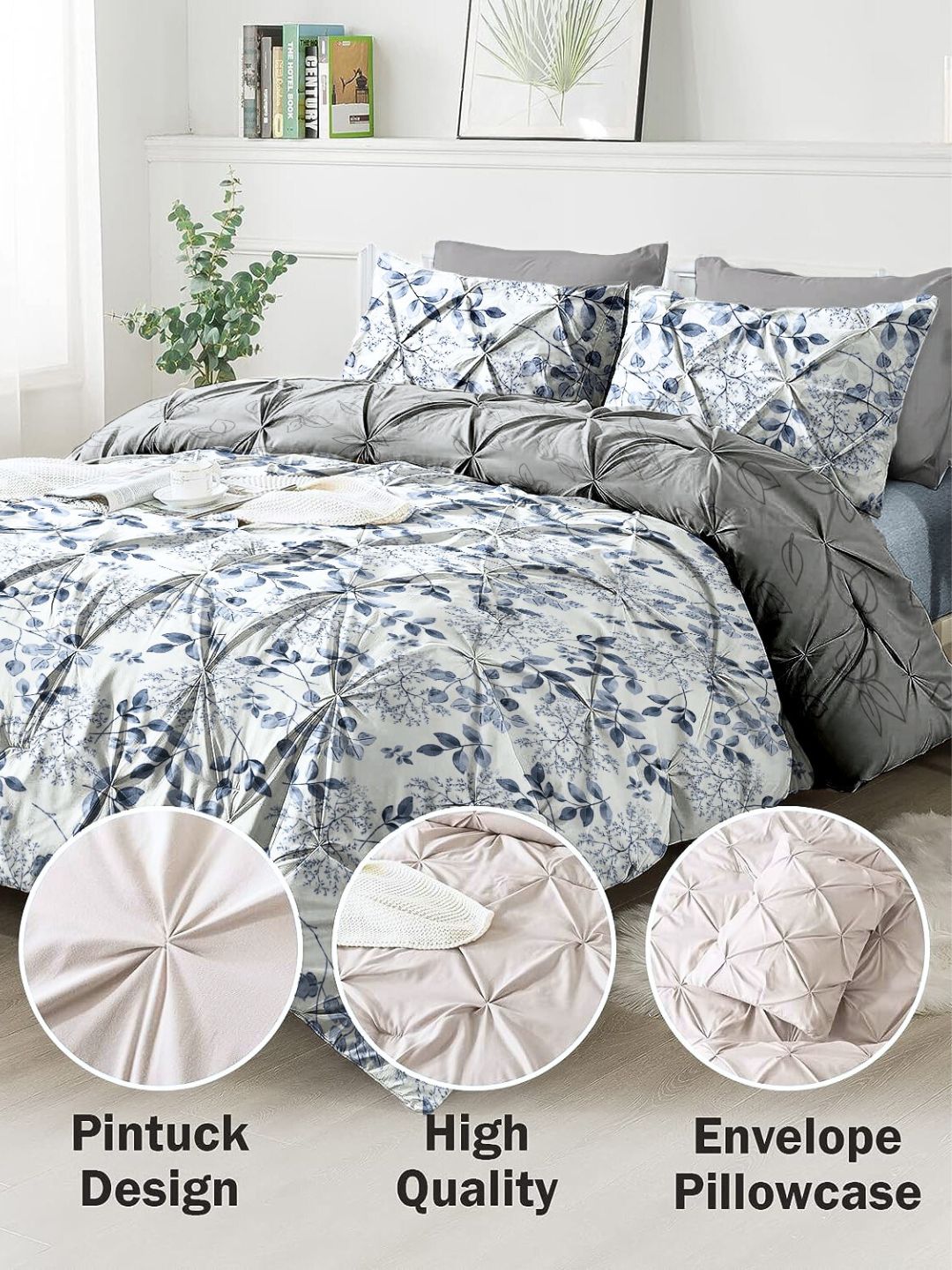 Hannah Pinch Pleat Comforter With Pillow Cover/s