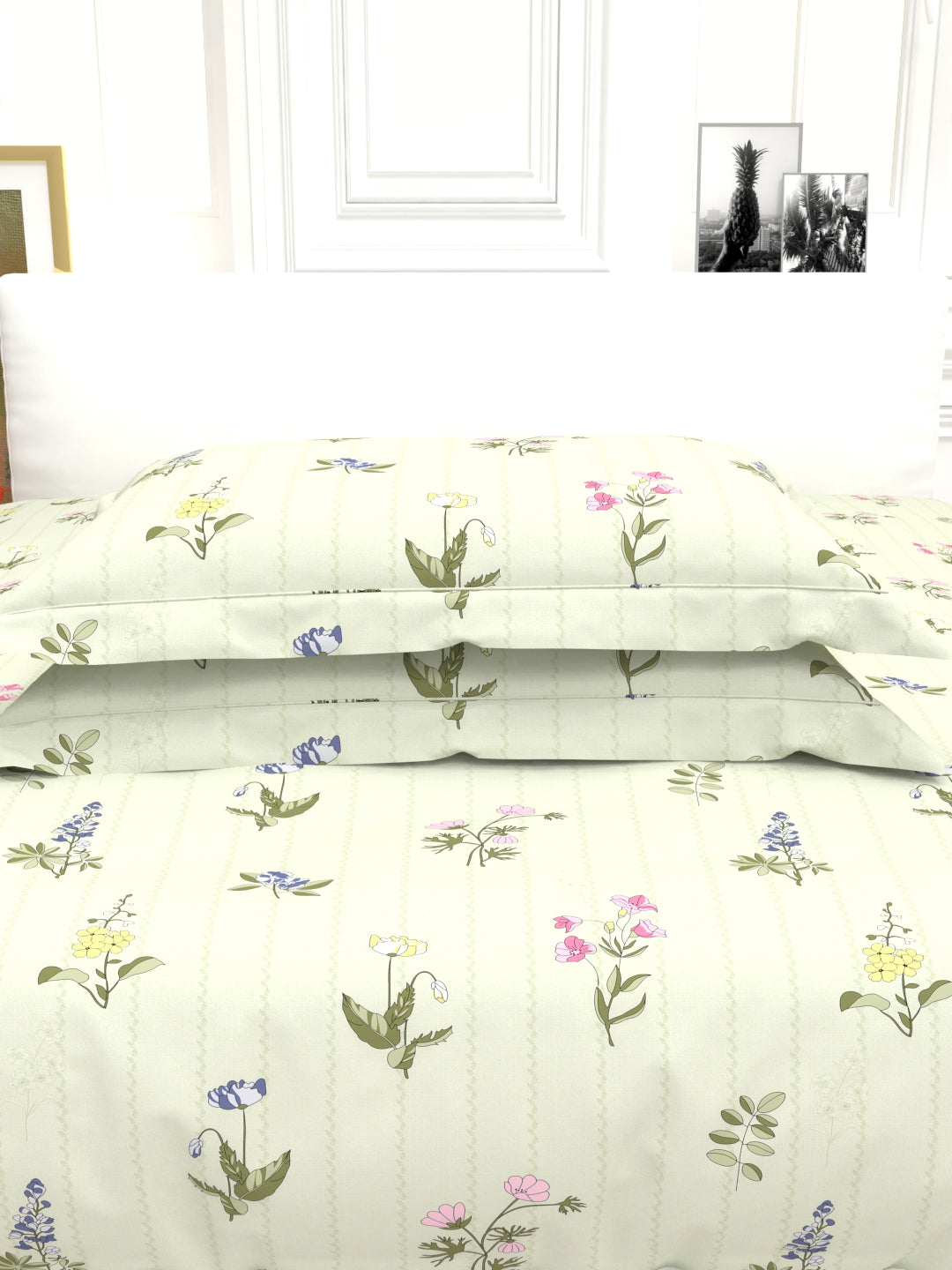 Cider Double Bed Micro-Cotton Sheet Set - Sage Green