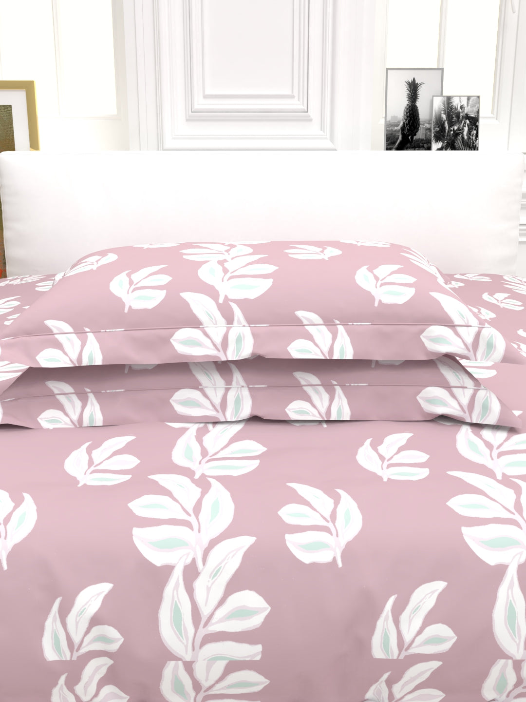 Orchid King Size Percale Bedsheet Set - Blush Pink