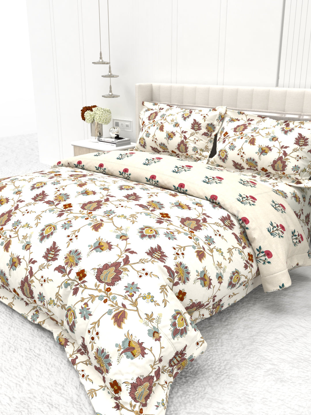 Shelton Combo of King Size Comforter with Bedsheet Set