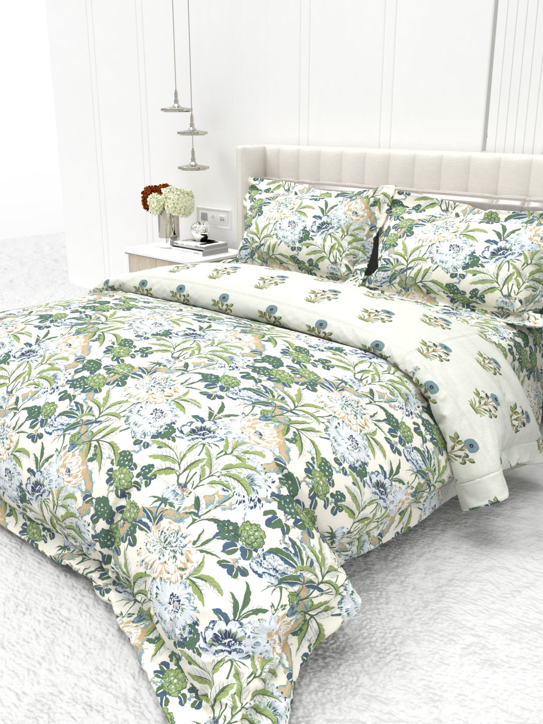 Shelton Combo of King Size Comforter with Bedsheet Set