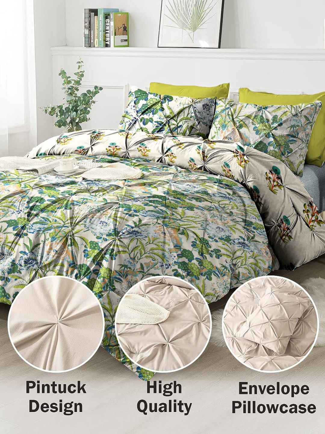 Hannah Pinch Pleat Comforter With Pillow Cover/s