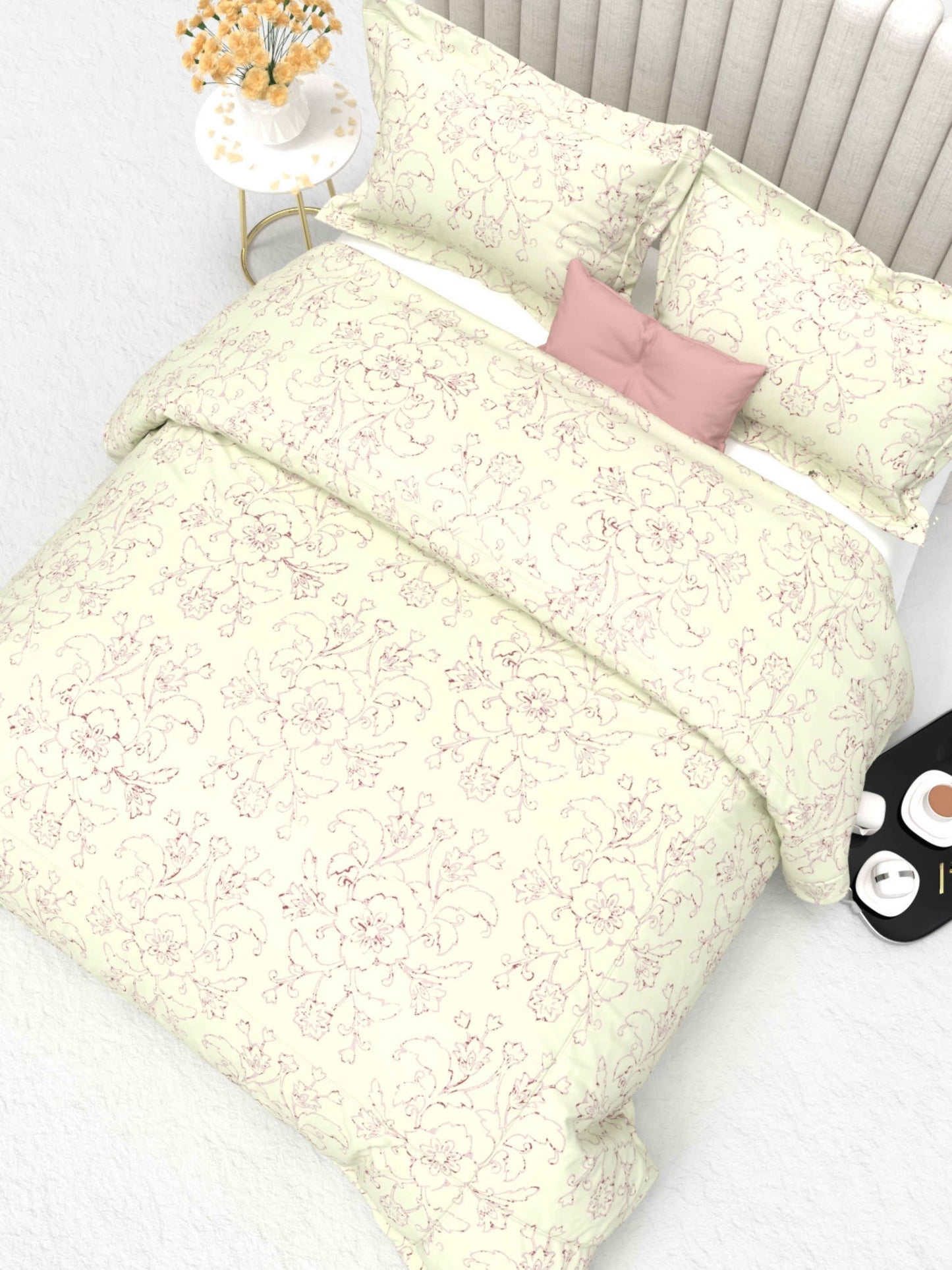 Primrose King Size 600TC Luxury Satin Bedsheet Set - [Insert Design Name]