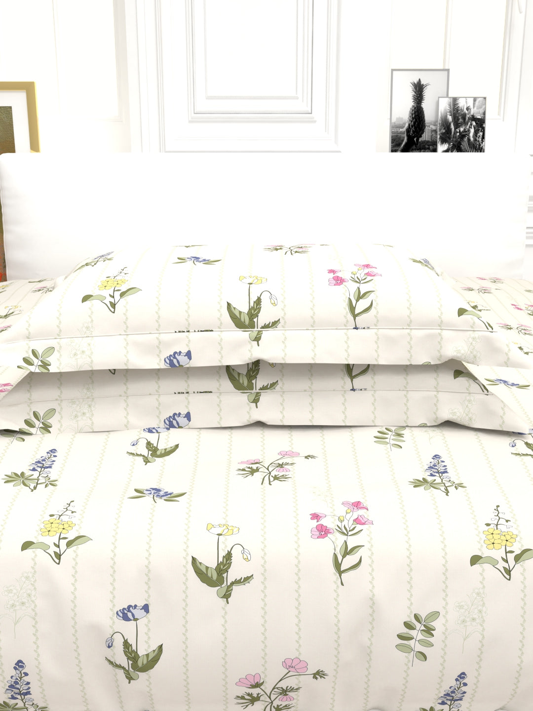 Cider Double Bed Micro-Cotton Sheet Set - Ivory